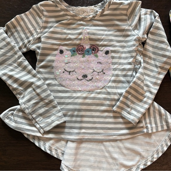 Cute Girls Sparkle Unicorn Bundle Long Sleeve Tops -2T - Picture 2 of 10